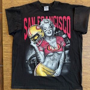 San Francisco 49ers Marilyn Monroe Throwback Shaka Wear Tee Lowrider T-shirt 2XL